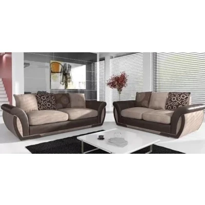 Image of MK Sofas Shannon 3 + 2 Seater A Modern &amp; Luxurious Beige Brown For Living Room Premium Quality Sofa Furniture Drawing Room, Bedroom Office