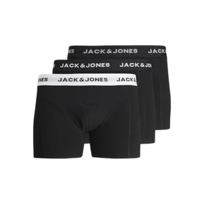 Image of Jack &amp; Jones Solid 3ER PACK Trunks, Men&#039;s, Size: Small, Schwarz