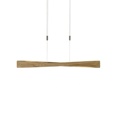 Image of Quitani LED pendant light Lian, oak wood