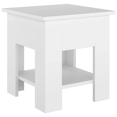 Image of vidaXL Coffee Table White Engineered Wood Indoor Side Sofa Accent Centre
