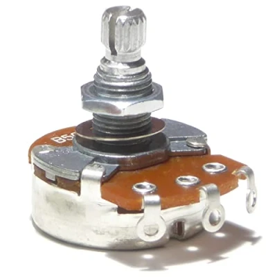 Image of B500K linear guitar potentiometer 24mm diameter 18mm shaft tone volume