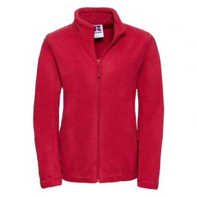 Image of Russell Athletic Womens/Ladies Outdoor Fleece Jacket (Classic Red) Size Large