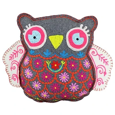 Image of Paoletti Hootie Filled Cushion Multicolour Size 38 cm x 20