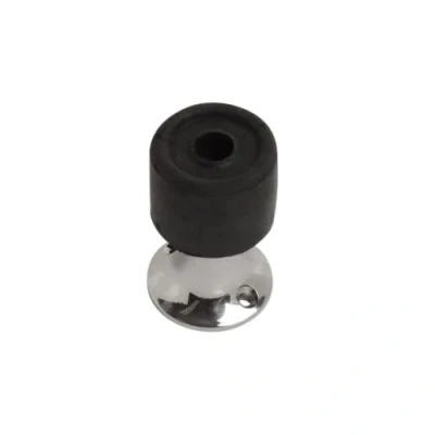Image of Vibe Pedestal Door Stop 50mm on Chrome, Stopper, Rubber Bumper to Protect Door, Walls, and Skirting for Internal Use