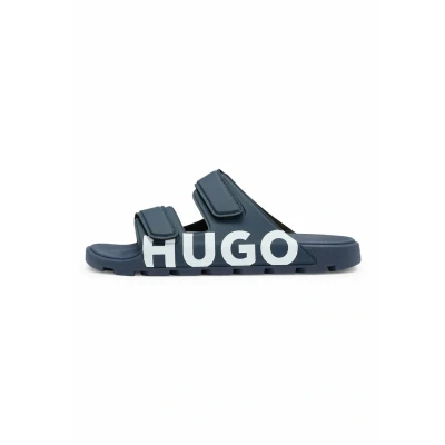 Image of HUGO Evander Mules, Men&#039;s, Size: 8, Dark blue ten High quality imitation leather