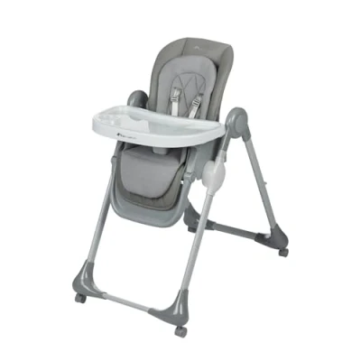 Image of Bebeconfort Olea Baby Highchair, 0 3 Year, 15 kg, Fully Adjustable 9 Height, Recline Positions, Compact Fold, Easy to Clean, Move with 4 Swivelling Wheels, Tinted Grey