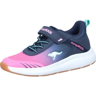Image of Kangaroos Kbrida Trainers for kids, Size: 3.5, Dark navy/daisy pink Textile/synthetics