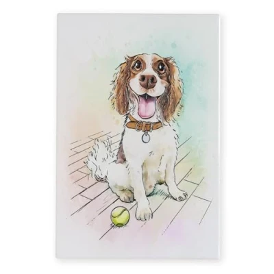 Image of Art of Arora 2855 Springer Spaniel Ceramic Tile Picture Plaque Wall 30 x 20cm