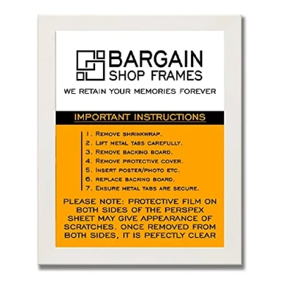 Image of Bargain Shop Az MODERN STYLE SOLID WOODEN EFFECT PICTURE FRAMES PHOTO POSTER READY TO HANG OR STAND (30cm x 40cm, WHITE)