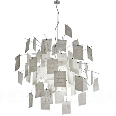 Image of Ingo Maurer Hanging light Zettel’z 5 with slips of paper
