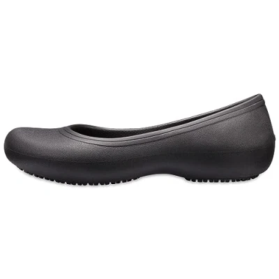 Image of Crocs Women&#039;s Work W Ballet Flats, Black 001, 2 UK