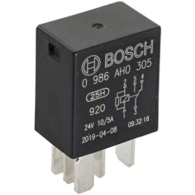 Image of 1301879, 1448174, 1670141, 3845427119, 98444017 Relay BOSCH 0 986 AH0 305 24V 10A 5 pin connector