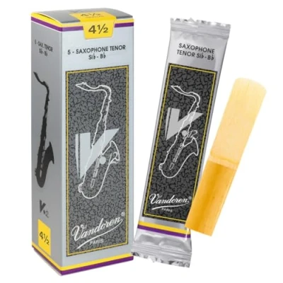 Image of Vandoren V12 Tenor saxophone reeds, box of 5 Strength 4,5