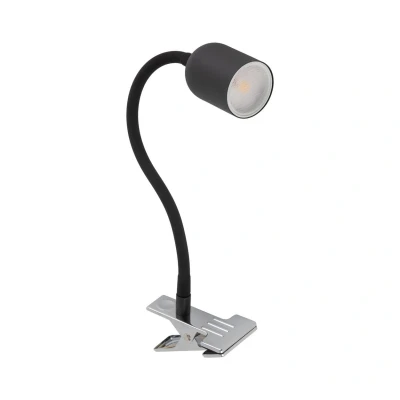 Image of Top Clamp &amp; Clip On Lamp Black 1xGU10