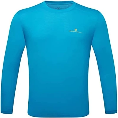 Image of RONHILL Running, Men&#039;s Tech L/S Tee, Kingfisher/Sunray, XL