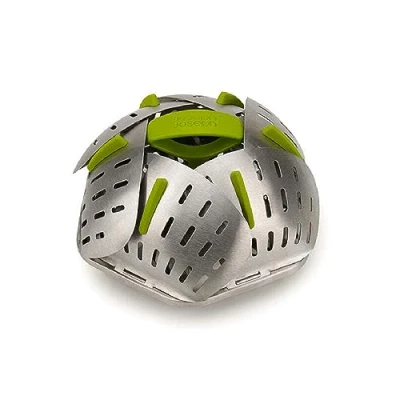 Image of Joseph Bloom Folding Steamer Basket for Vegetables, compact storage Stainless Steel