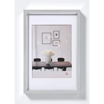 Image of walther Design Picture Frame Silver 30 x 45 cm with PassepArtout, Steel Style Plastic ES045S