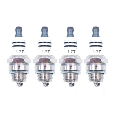 Image of WANGCL 4 Pack L7T Spark Plug 2 Stroke for Strimmer Chainsaw Lawnmower Hedge Trimmer Cutter Replacement Accessories