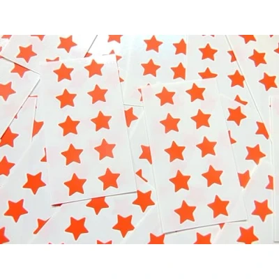 Image of 175 Star Orange Stickers Sticky Coloured Self Adhesive Labels for Colour Coding