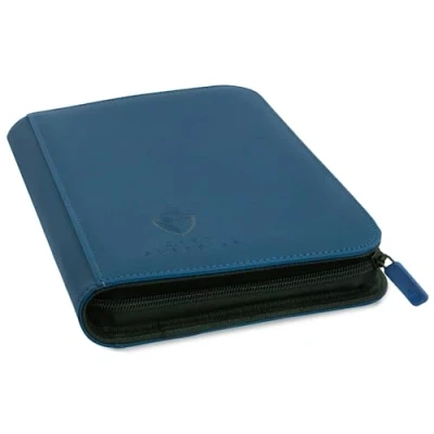Image of Card Guardian Premium 4 Pocket Binder for 160 Cards (Blue) Zipper Closure and Side Loaded Pockets Compatible with Trading &amp; Sports including Magic the Gathering, Yugioh, Baseball