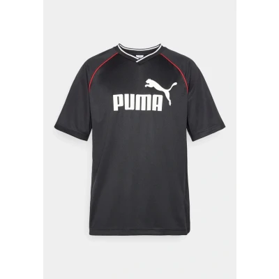 Image of Puma Football Print Tshirt, Men&#039;s, Size: Medium, Black