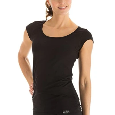 Image of Winshape Women’s Short sleeved Top WTR4 Fitness Leisure Yoga Pilates, Womens, Kurzarmshirt Freizeit black, XS