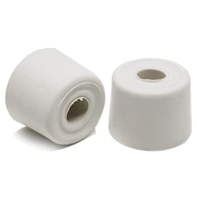 Image of fiXte Medium Wall Floor Mounted Rubber Door Stopper Bump Stop 28mm White Pack of 2