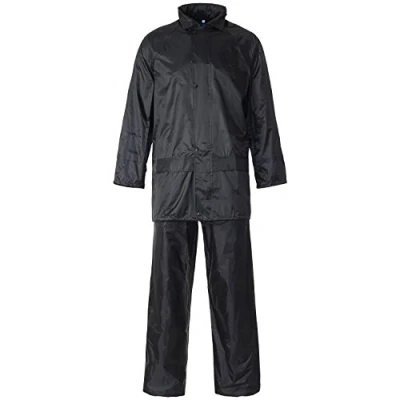 Image of Supertouch 18364 Lightweight Rain Suit, Polyester/PVC, X Large, Black
