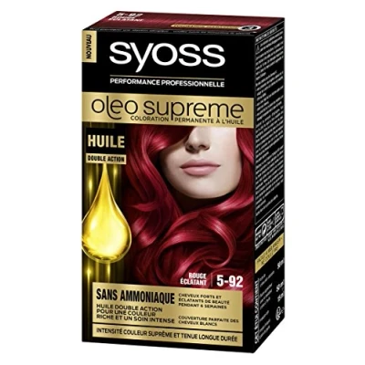 Image of Syoss Oléo Supreme Permanent Hair Colour 5 92 Sparkling Red