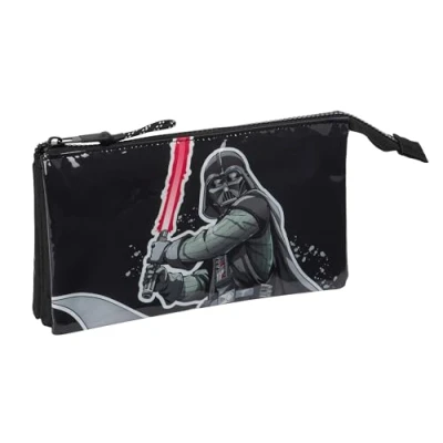 Image of Safta Triple Star Wars The Fighter Pencil Case One Size, Black, Estándar, Casual, Casual