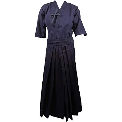 Image of G LIKE Mens Kendo/Aikido Keikogi Hakama Martial Arts Uniform (Darkblue&amp;Darkblue, M/170)