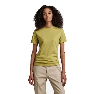 Image of G Star Women&#039;s Puff Logo Slim T Shirt, green (leek D22761 336 D613), M