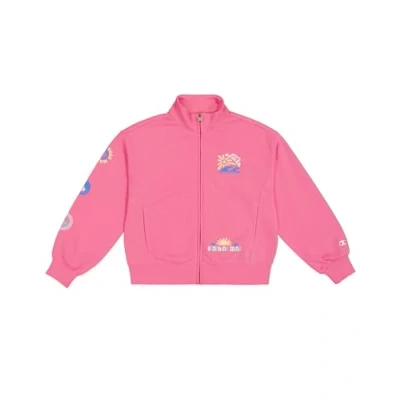 Image of Champion Graphic FULL ZIP Zipup sweatshirt for kids, Size: 11 12y, Pink