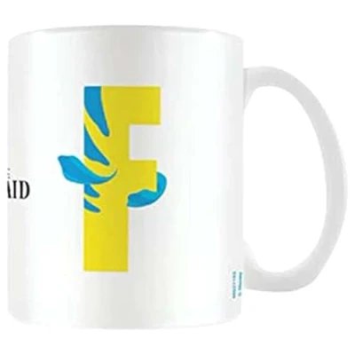 Image of Disney Alphabet Personalised Mug (F for Flounder Design) 11oz Ceramic Coffee in Presentation Gift Box Official Merchandise