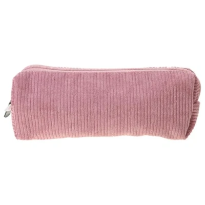 Image of NONGYU Large Capacity Pencil Bag Corduroy Pouches Zippered Pen Case Stationery Bag, Makeup Storage Cosmetic