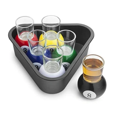 Image of Bar Bespoke Pool Shots Set of 6 with Tray