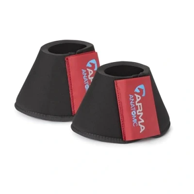 Image of Shires Arma Neoprene Over Reach Boots Deep Red: Cob