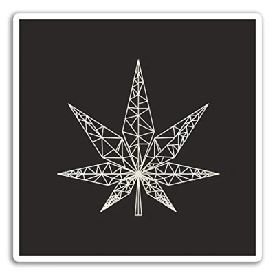 Image of 2 x 10cm Abstract Cannabis Vinyl Stickers Weed Dope Sticker Laptop #17978 (10cm Wide)