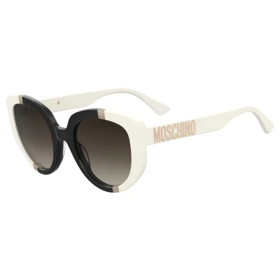 Image of Moschino Sunglasses, Women&#039;s, Size: 53, White/black