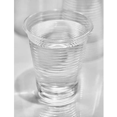 Image of 100 X clear Plastic Cups 7oz Disposable Drinking