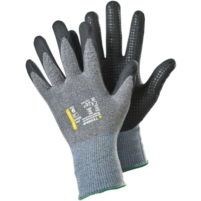 Image of Ejendals Tegera Nitrile Dip Nylon Gloves Grey/Black SZ.8