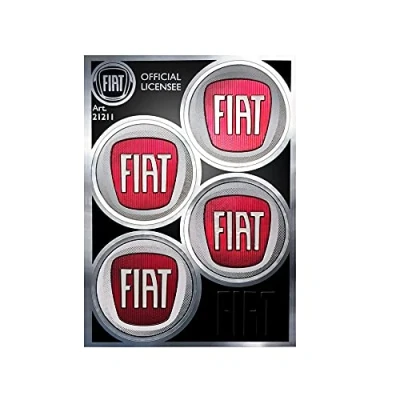 Image of Fiat 21211 Official Wheel cover Stickers 4 Logos 48 mm