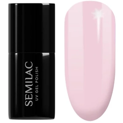 Image of Semilac Extend Care Base 5in1 809 Tender Pink Gel Nail Polish Functions Long Lasting and Easy to Apply UV/LED Nails 7ml (809 Pink)