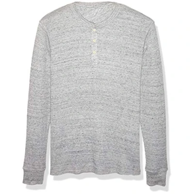 Image of Amazon Essentials Men&#039;s Regular Fit Long Sleeve Waffle Henley Shirt, Light Grey Heather, S