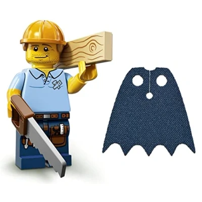 Image of LEGO Series 13 Minifigures Carpenter Minifig with Saw and 2x4 (71008)