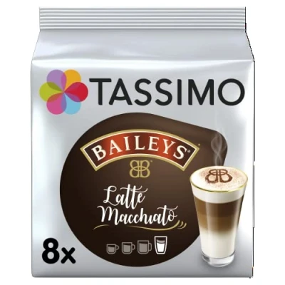 Image of Tassimo Latte Machiatto Baileys Coffee 8 Pods