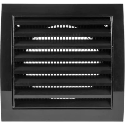 Image of Vent Systems Ø100 mm / 4&quot; Inch Black Air Plastic Cover Louvered Outdoor Opening Flap Built in Pest Guard Screen HVAC for Home Improvement