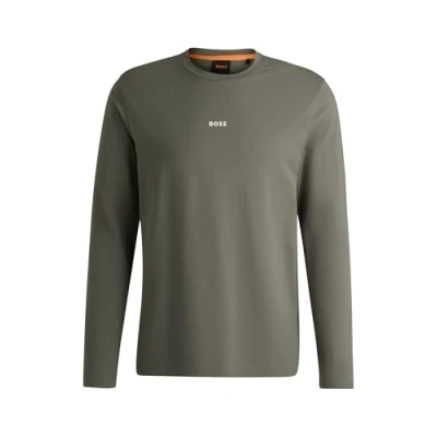 Image of BOSS Tchark Long sleeved top, Men&#039;s, Size: Medium, Open grey
