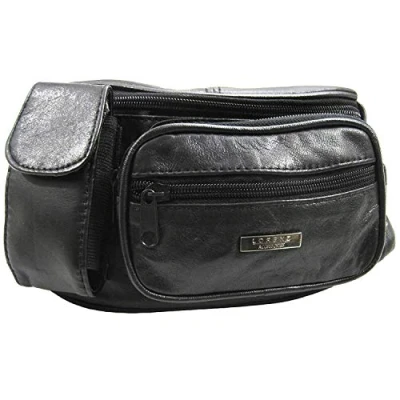 Image of Lorenz Leather Bum Bag Black