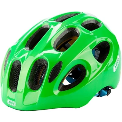 Image of ABUS Youn I MIPS Kids Helmet Modern Bike for Children Girls and Boys Green, Size M